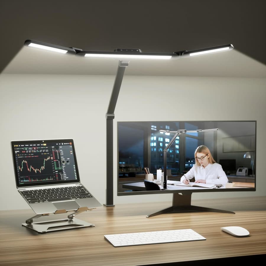 Honeywell Wide Desk Lamp for Dual Monitors: $43.46