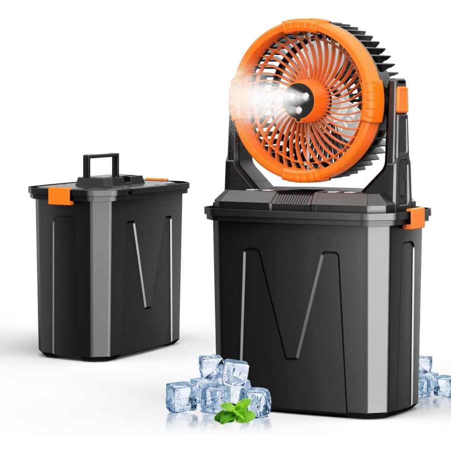 20,000mAh Camping Misting Fan with LED for $30 20,000mAh Camping Misting Fan with LED for $30