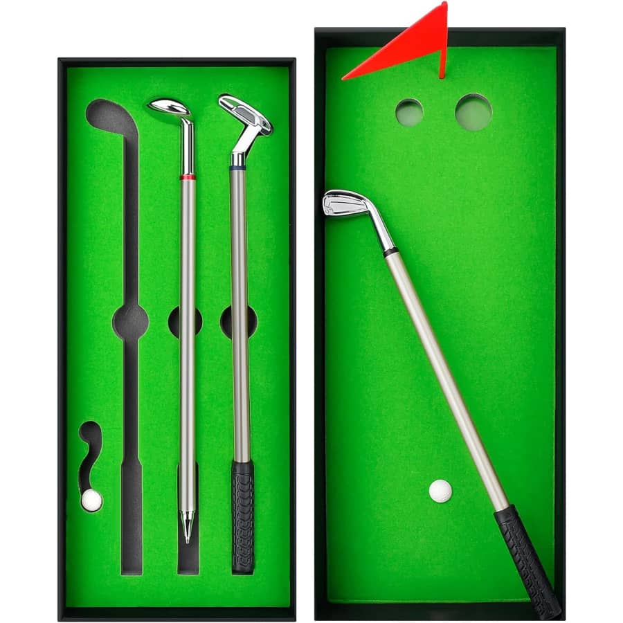 Mini Desktop Golf Ball Pen Set: $3.49