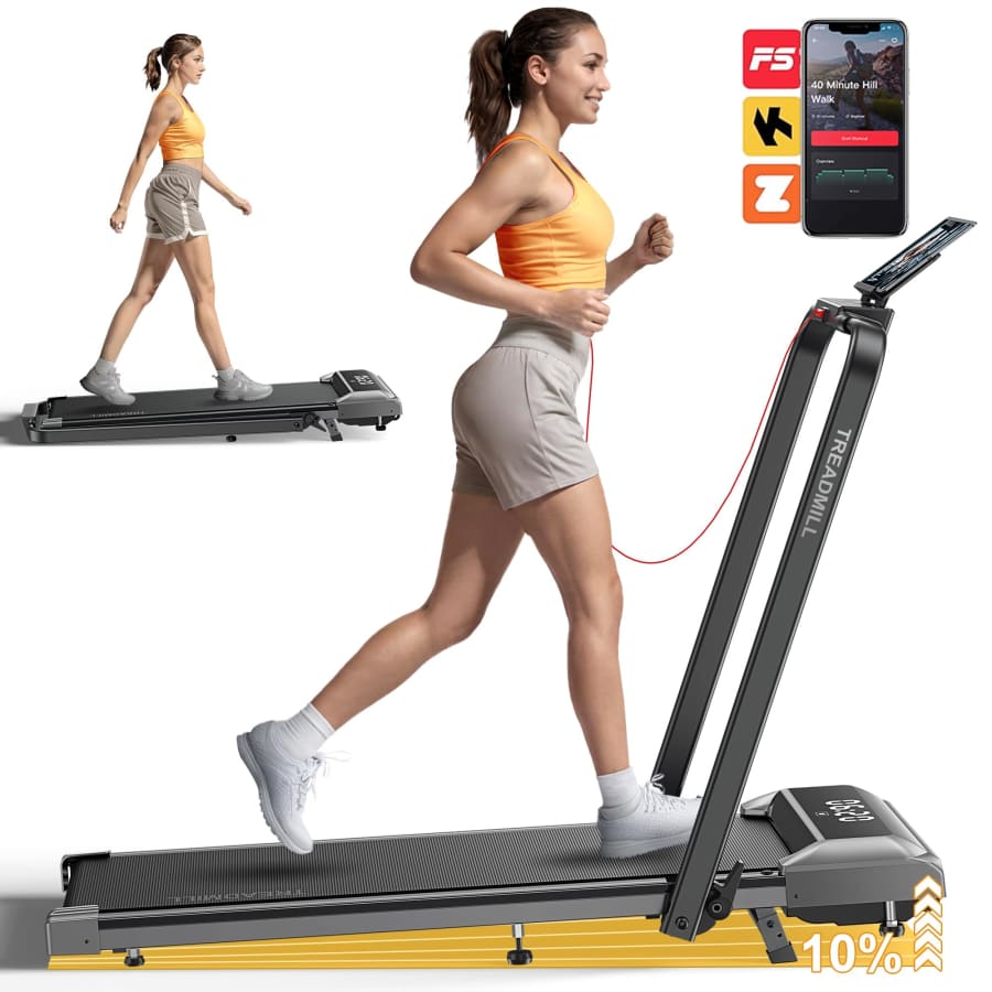 Acezoe 2-in-1 Foldable Walking Pad with Incline: $187