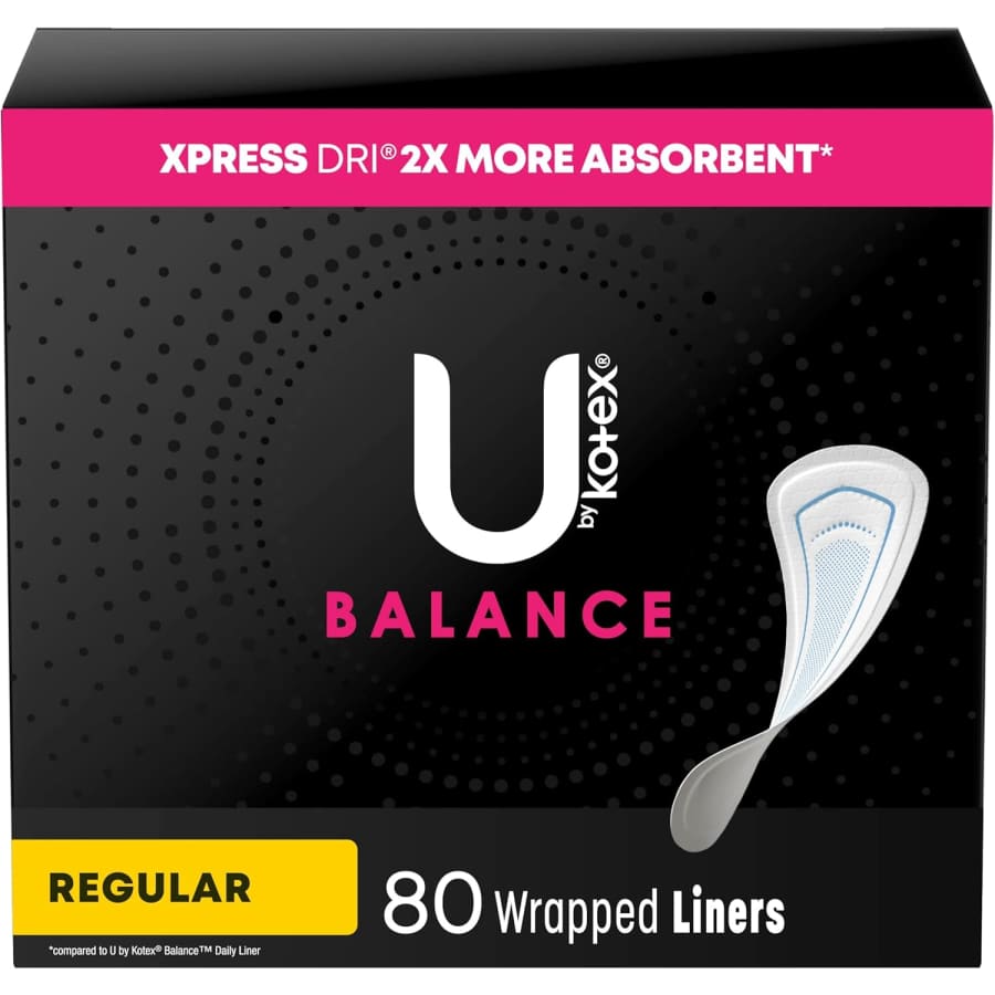 U by Kotex Balance Wrapped Panty Liners 80-Pack: $4 via Sub. & Save U by Kotex Balance Wrapped Panty Liners 80-Pack: $4 via Sub. & Save