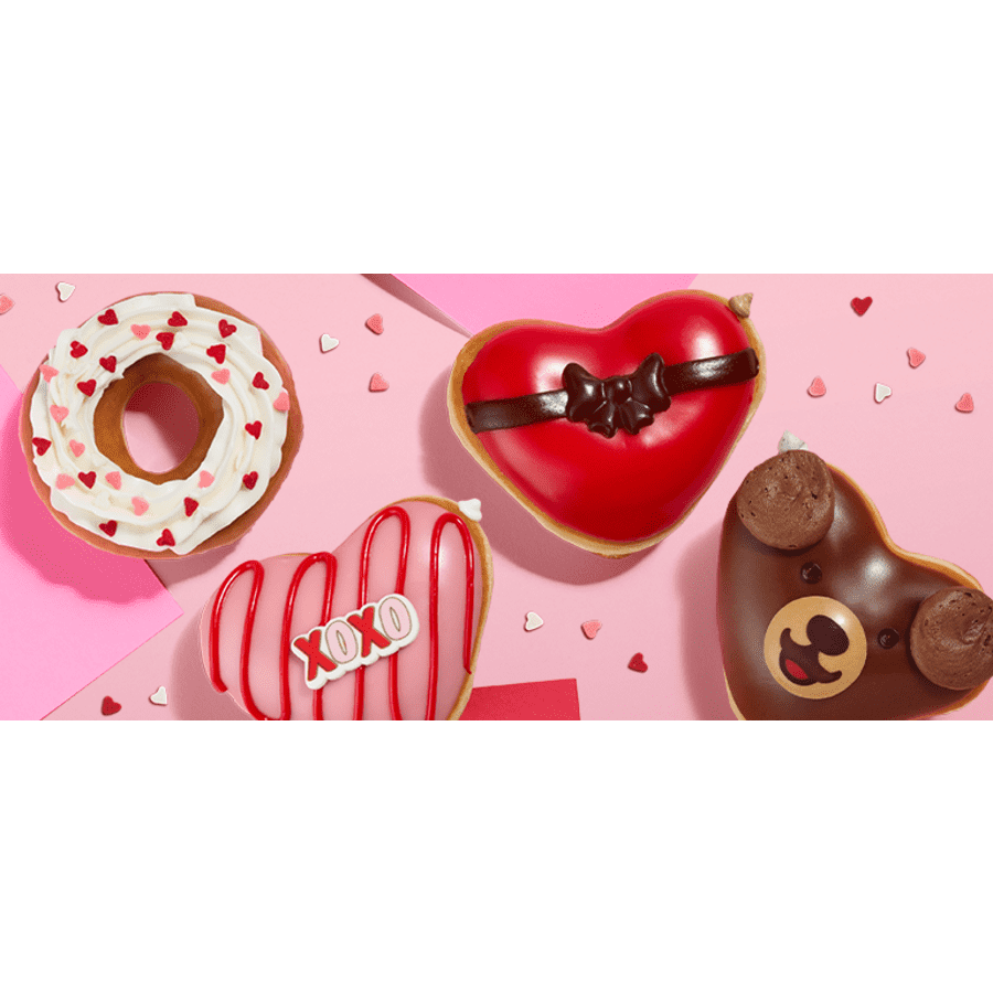 Krispy Kreme Valentine's Day Doughnut: Free w/ any purchase