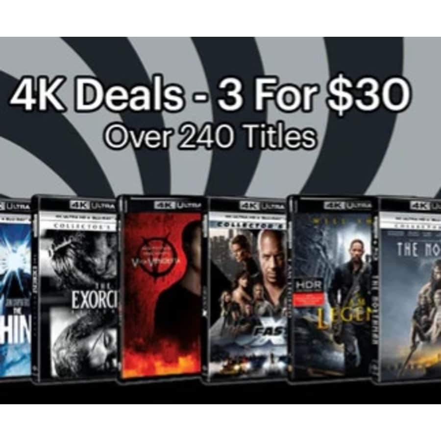 GRUV Crazy 4K Days: 3 4K Blu rays for $30 GRUV Crazy 4K Days: 3 4K Blu rays for $30