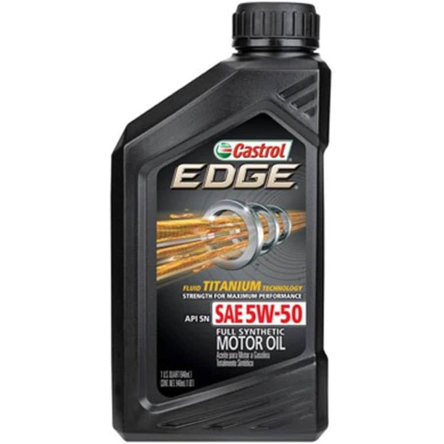 Castrol Edge 5W-50 Advanced Full Synthetic Motor Oil 1-Quart Jug: $14 Castrol Edge 5W-50 Advanced Full Synthetic Motor Oil 1-Quart Jug: $14
