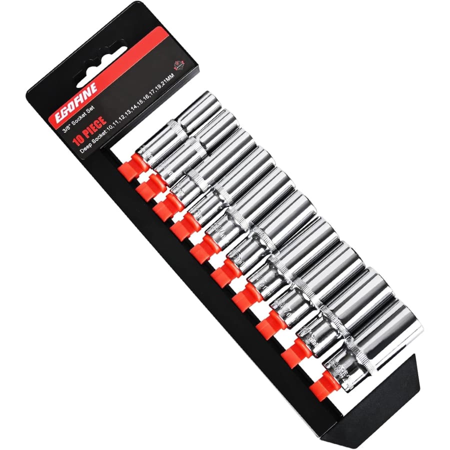 Egofine 10-Piece 3/8" Drive Deep Socket Set: $9.99 Egofine 10-Piece 3/8" Drive Deep Socket Set: $9.99