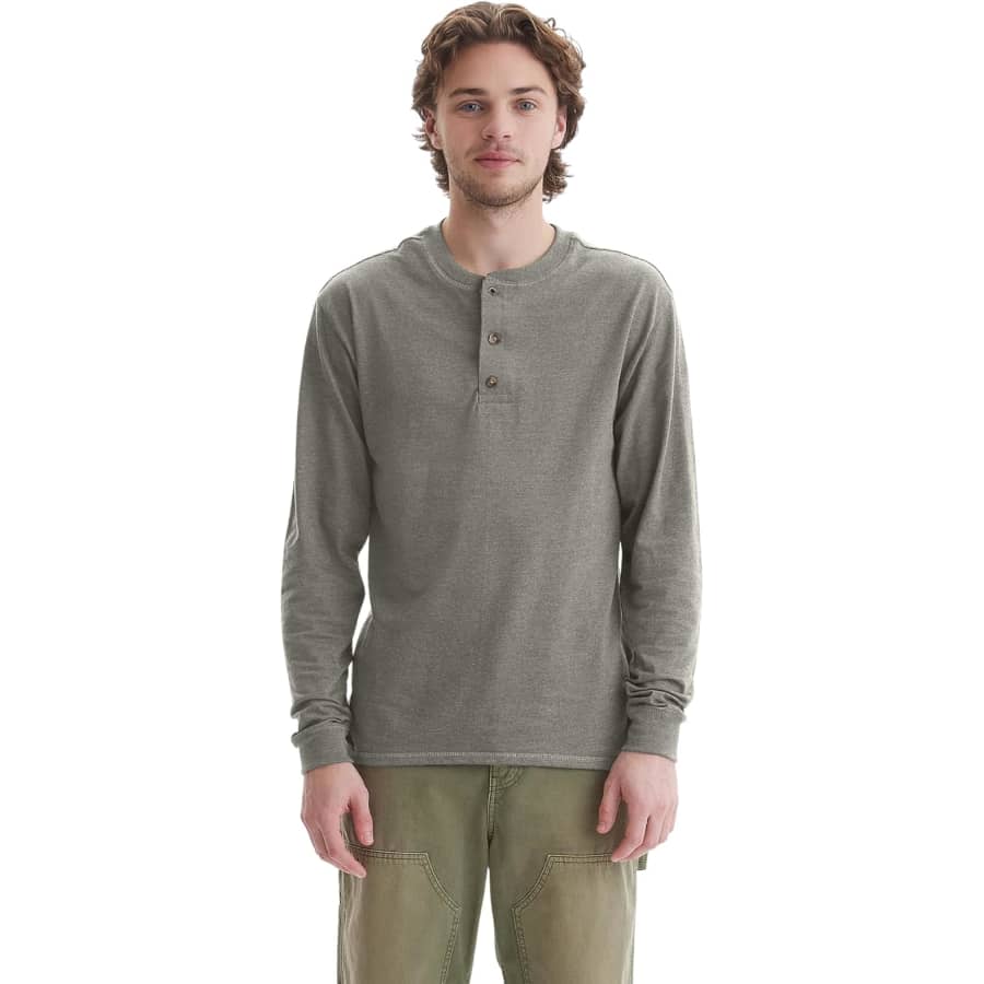 Hanes Men's Beefy Long Sleeve Three-Button Henley: $7.93 Hanes Men's Beefy Long Sleeve Three-Button Henley: $7.93
