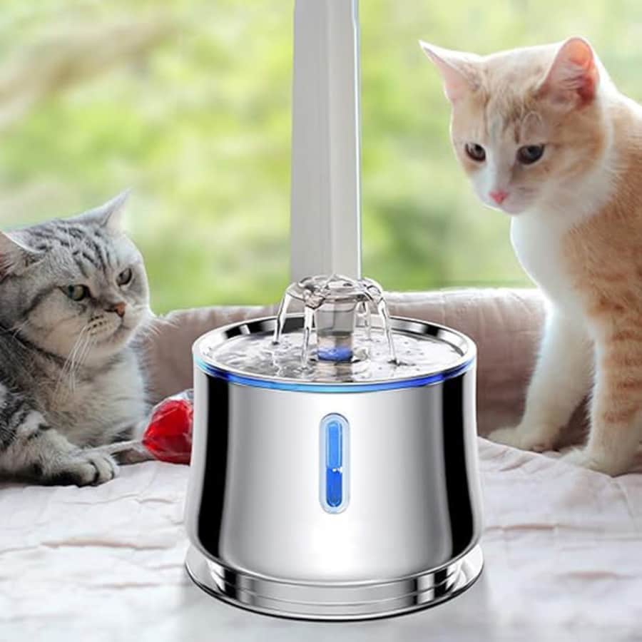 2.5L Automatic Stainless Steel Pet Water Fountain: $10.99