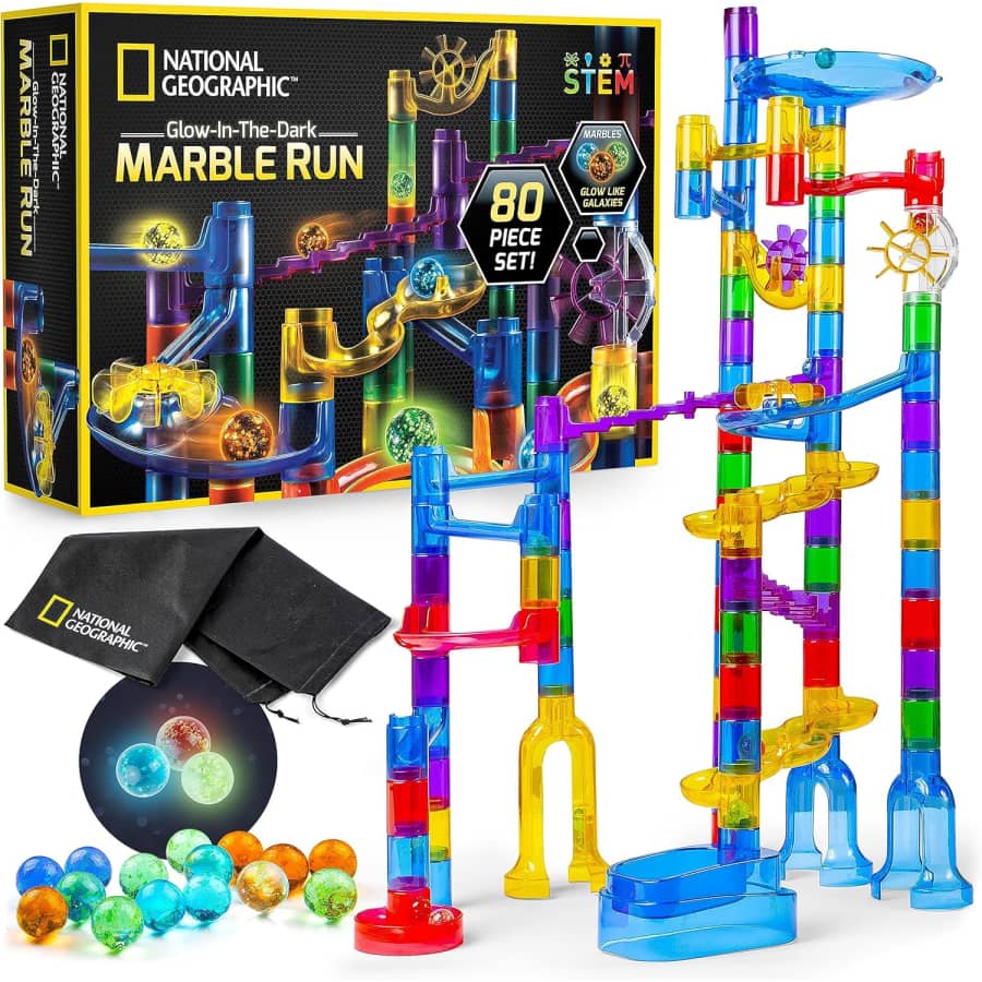 National Geographic Glowing Marble Run: $29 National Geographic Glowing Marble Run: $29