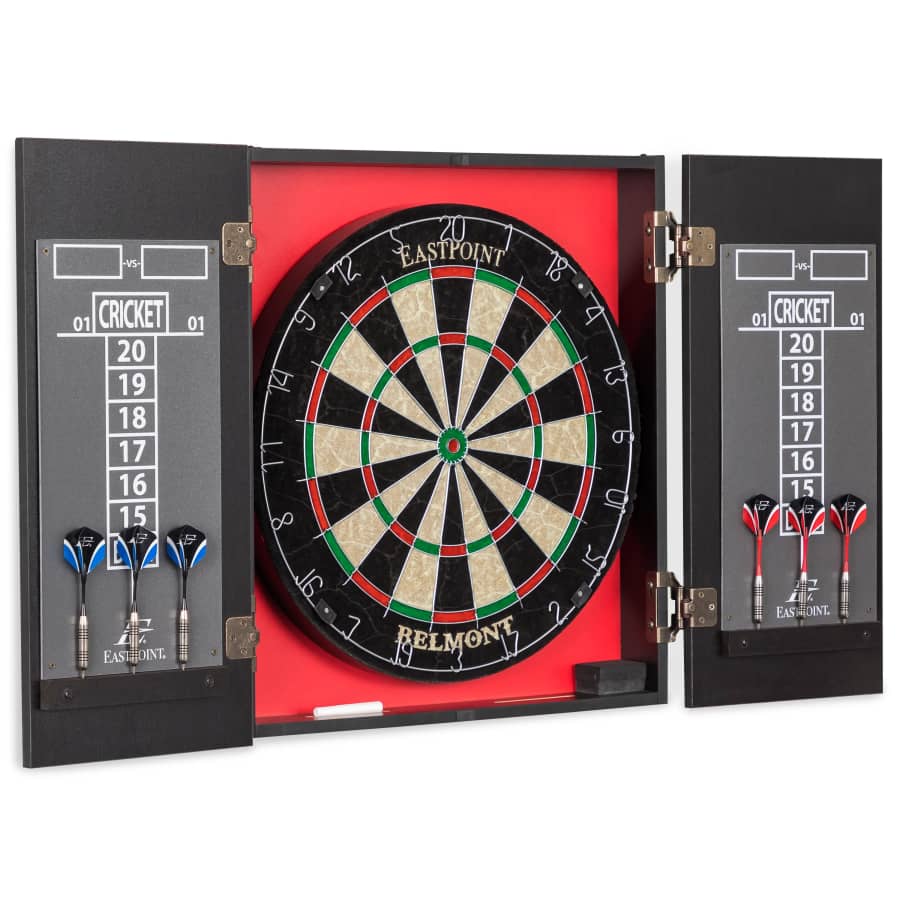EastPoint Belmont Official Size Bristle Dartboard and Cabinet Set: $30 EastPoint Belmont Official Size Bristle Dartboard and Cabinet Set: $30