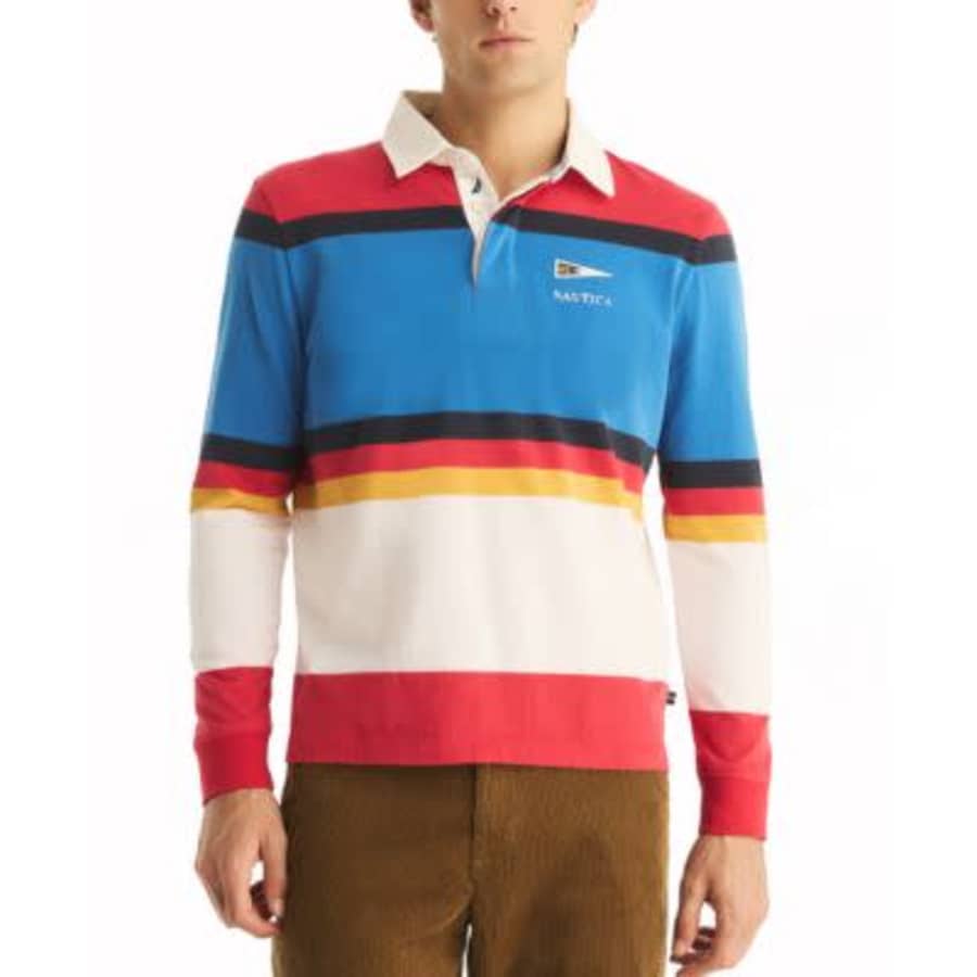 Nautica Men's 100% Cotton Colorblocked Rugby Shirt: $21.16