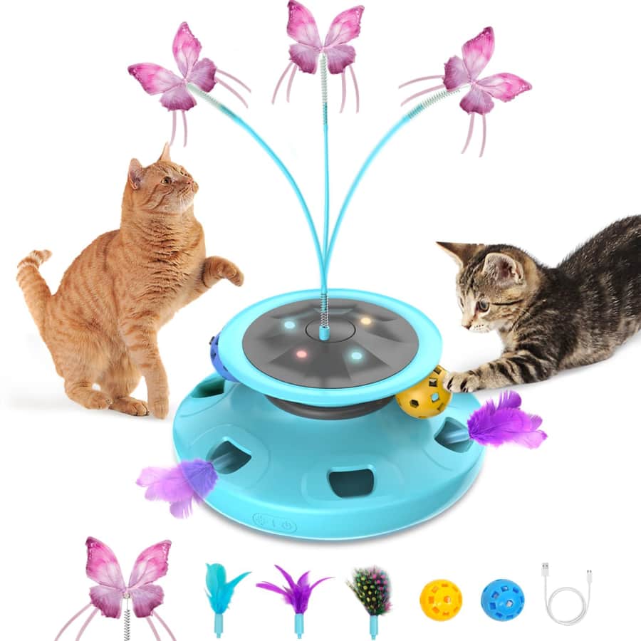 Pawthquake 4-in-1 Interactive Cat Toy w/ USB: $12.99