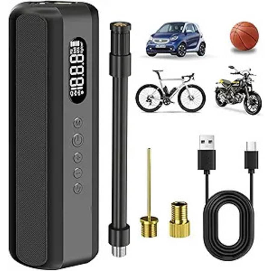 Jookace 150-PSI Portable Air Compressor / Tire Inflator: From $14.99