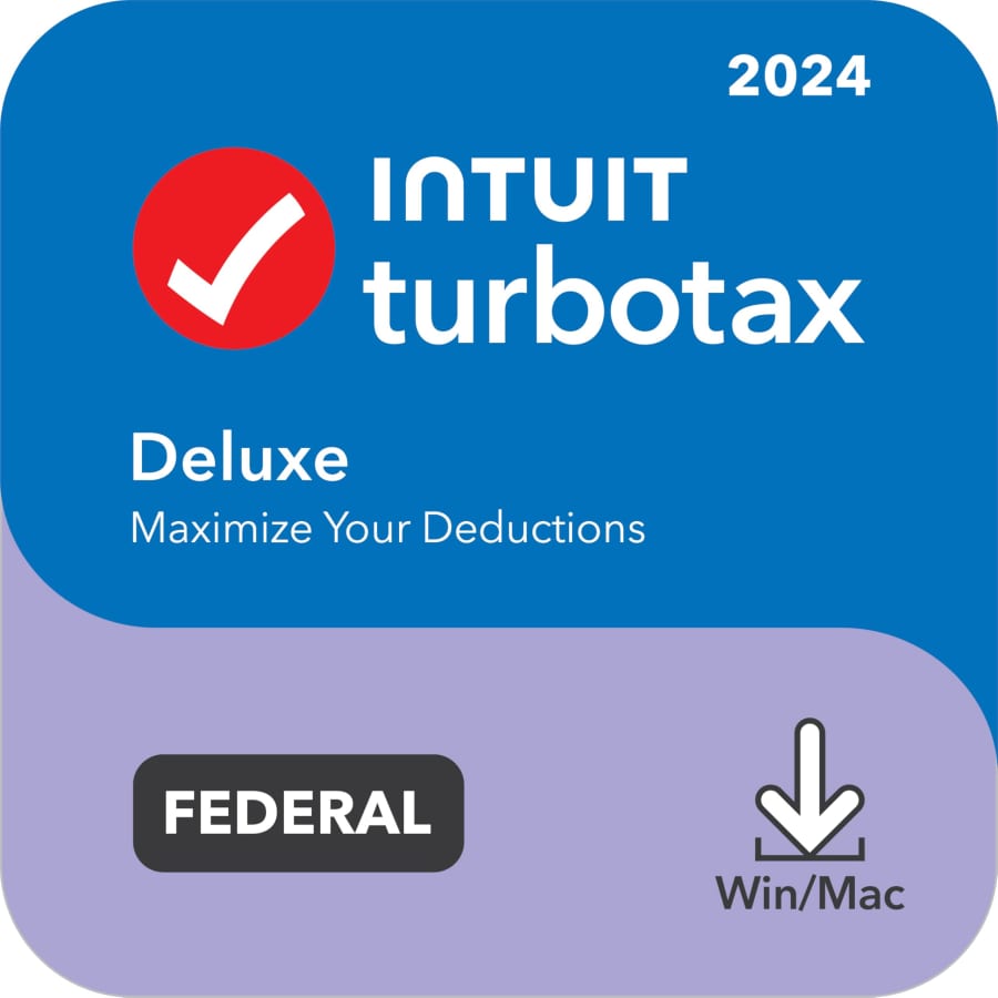 TurboTax Deluxe 2024 Federal Tax Software: $47.99 TurboTax Deluxe 2024 Federal Tax Software: $47.99