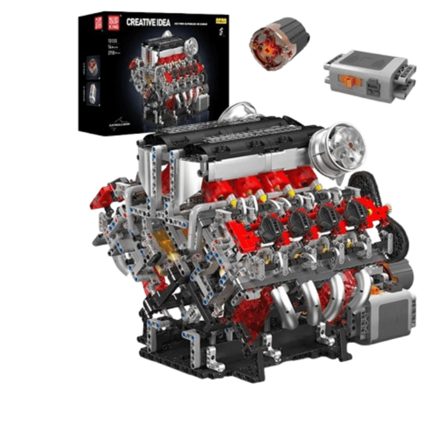 Mould King The F488 Supercar V8 Engine Building Block Set: $93.57 Mould King The F488 Supercar V8 Engine Building Block Set: $93.57