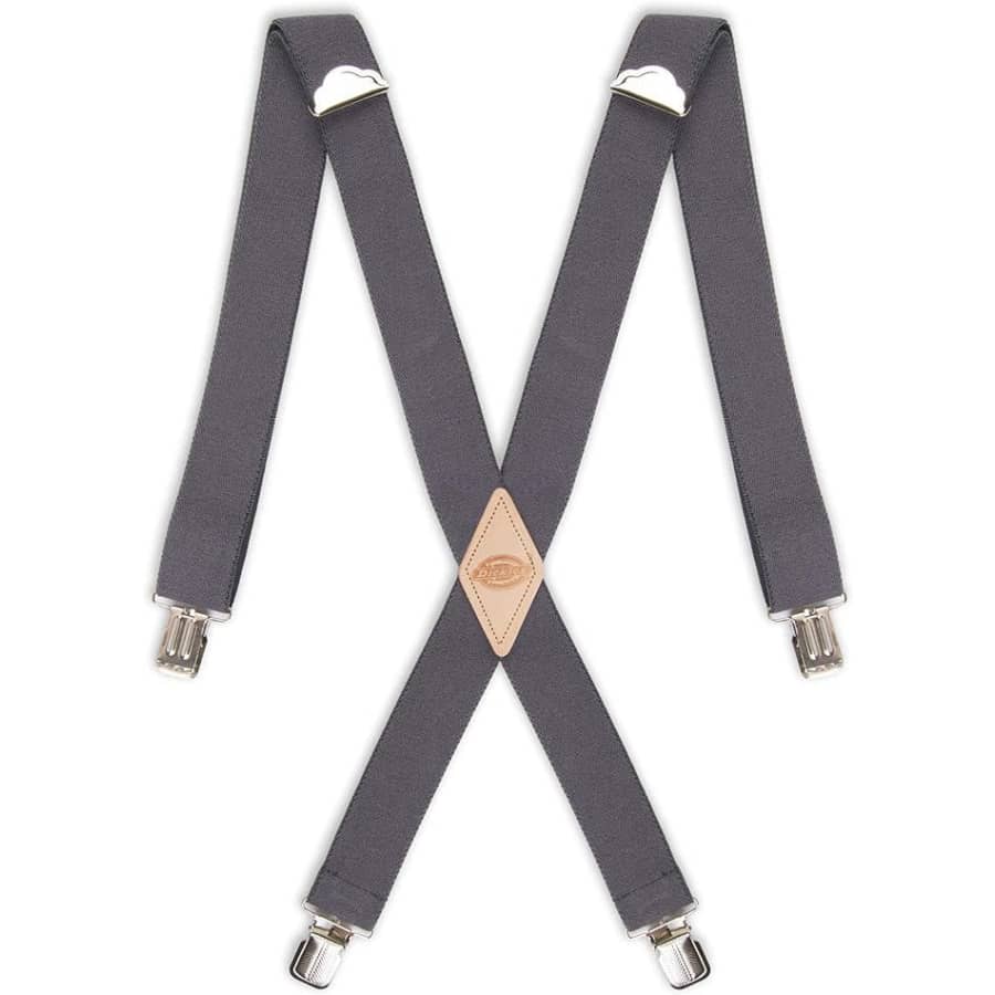 Dickies Men's Solid Straight Clip Adjustable X Back Suspender: $13