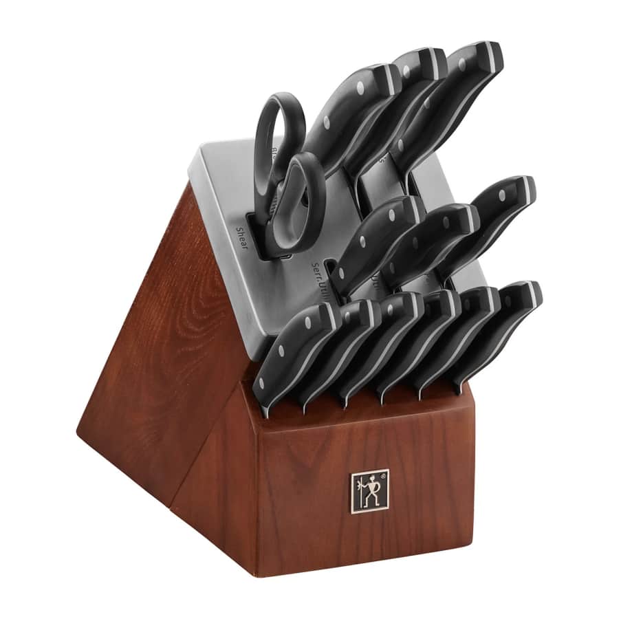 J.A. Henckels International Definition 14-Piece Self-Sharpening Cutlery Set: $120