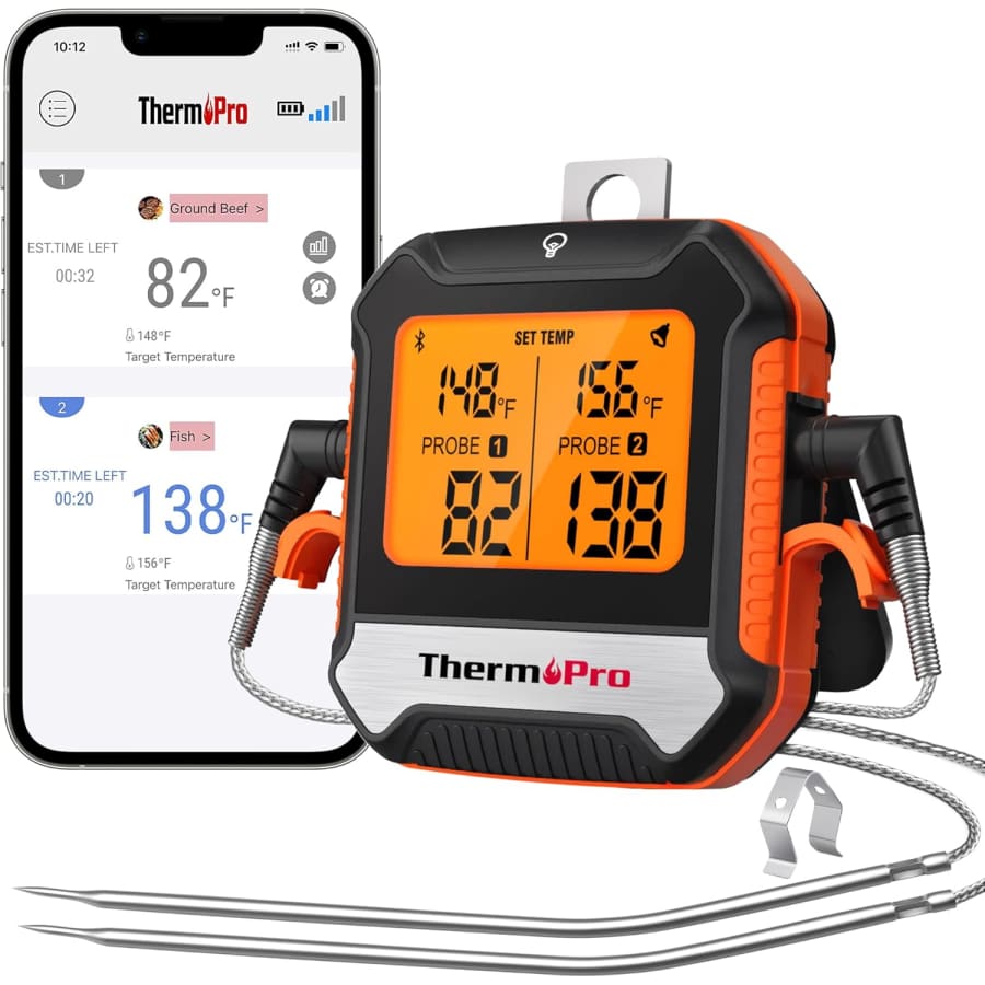 ThermoPro Bluetooth 450-Foot Meat Thermometer with 2 Probes: $21.24