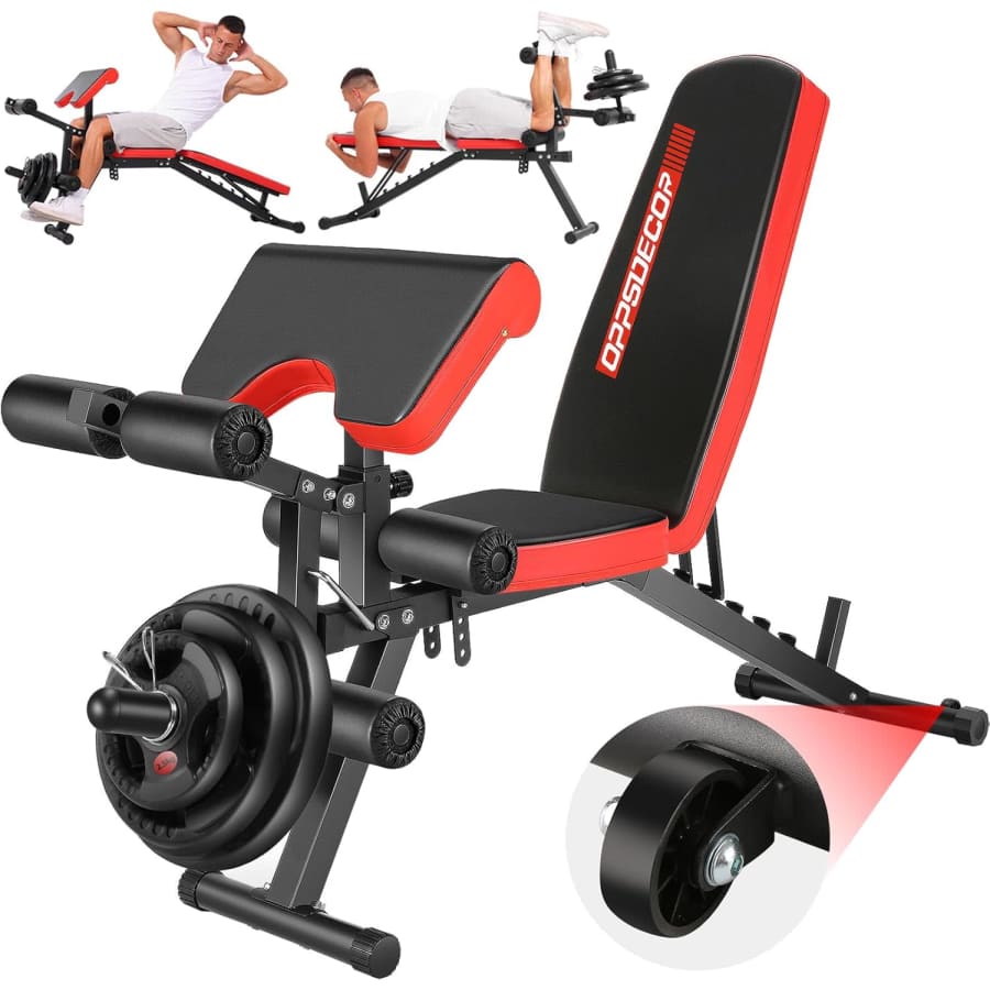 Oppsdecor Weight Bench w/ Preacher Curl & Leg Developer: $99.99 Oppsdecor Weight Bench w/ Preacher Curl & Leg Developer: $99.99