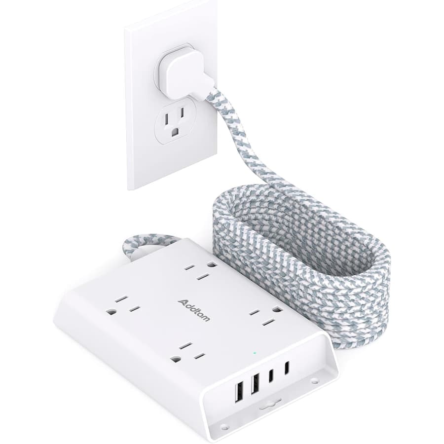 Addtam 10-Foot 4-Outlet 4-Port Surge Protector Power Strip: $12.99 Addtam 10-Foot 4-Outlet 4-Port Surge Protector Power Strip: $12.99