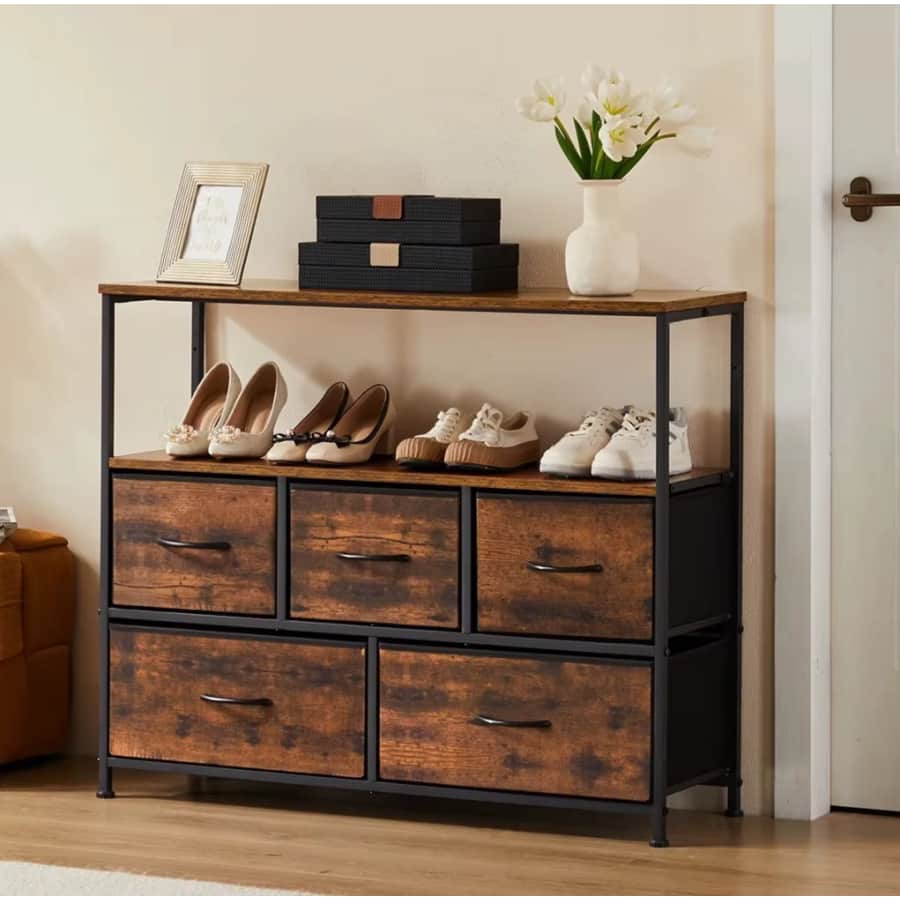 5-Drawer Shoe Storage Dresser: $37