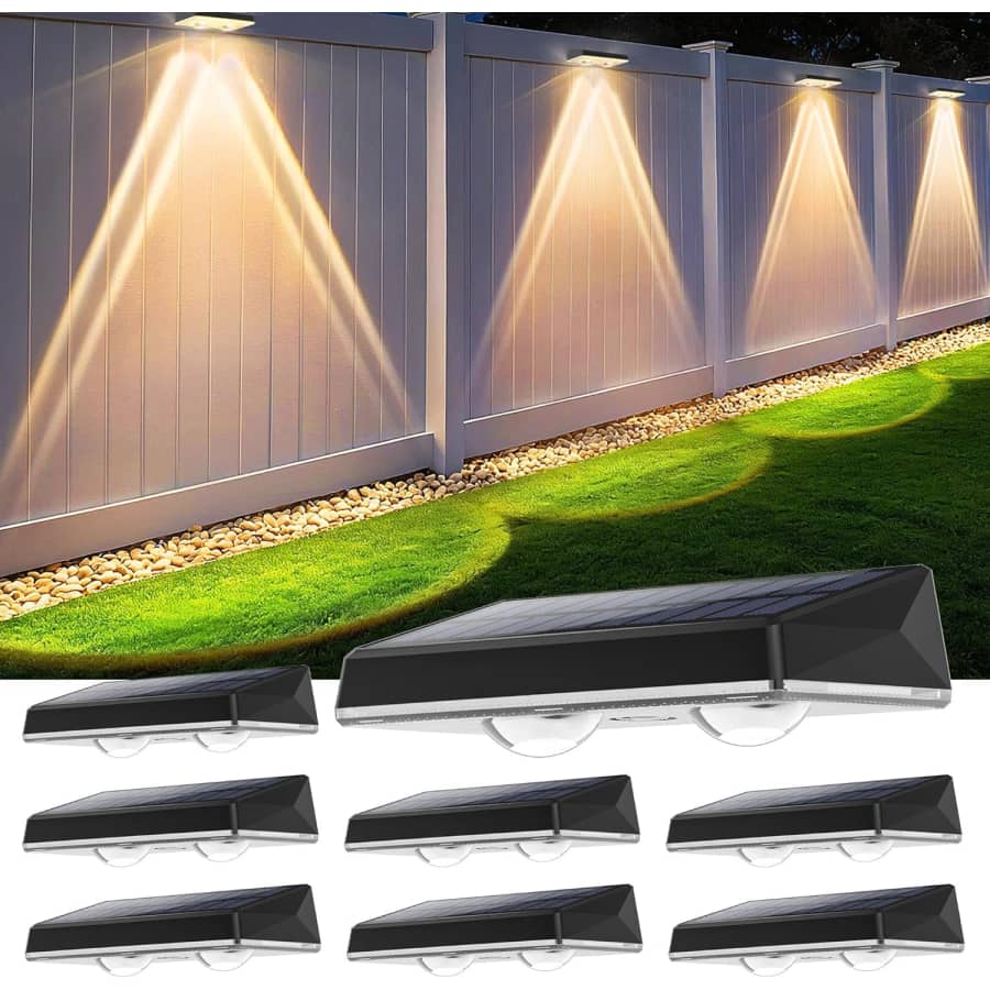 Solar Fence Lights 8-Pack: $18