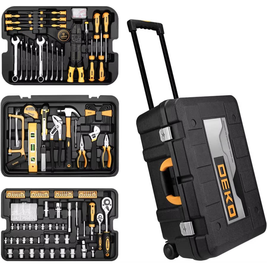 Deko 258-Piece Tool Kit w/ Rolling Tool Box: $106 Deko 258-Piece Tool Kit w/ Rolling Tool Box: $106