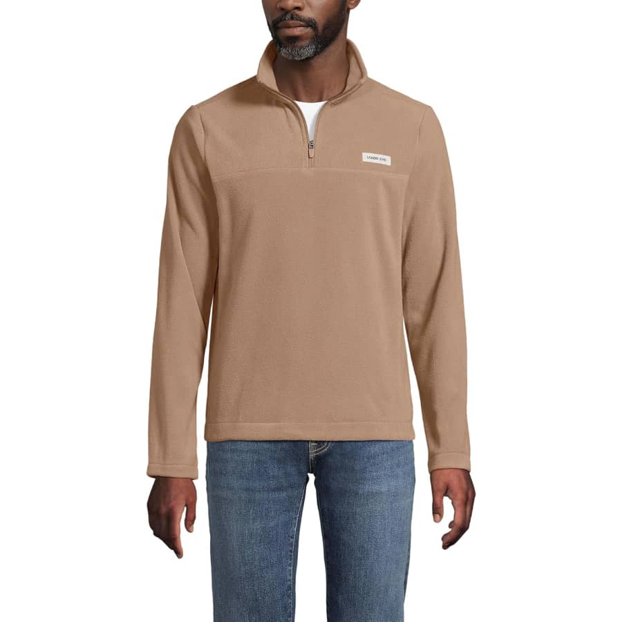 Lands' End Men's Quarter-Zip Fleece: $22.47