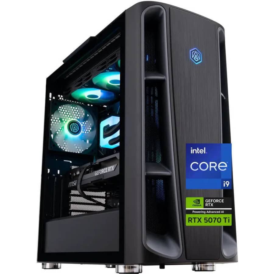 ABS Kaze II Aqua 14th-Gen. i9 Gaming Destkop PC w/ GeForce RTX 5070 Ti: $1,995 ABS Kaze II Aqua 14th-Gen. i9 Gaming Destkop PC w/ GeForce RTX 5070 Ti: $1,995