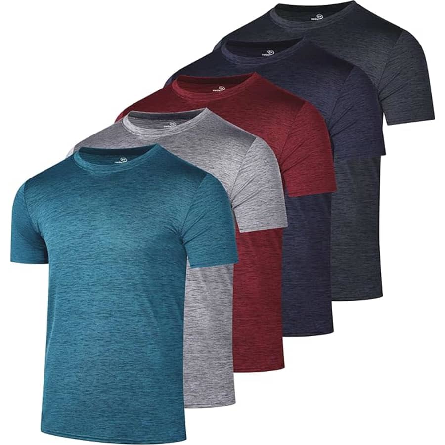 Real Essentials Men's Dry-Fit Performance T-Shirt 5-Pack: $28 Real Essentials Men's Dry-Fit Performance T-Shirt 5-Pack: $28
