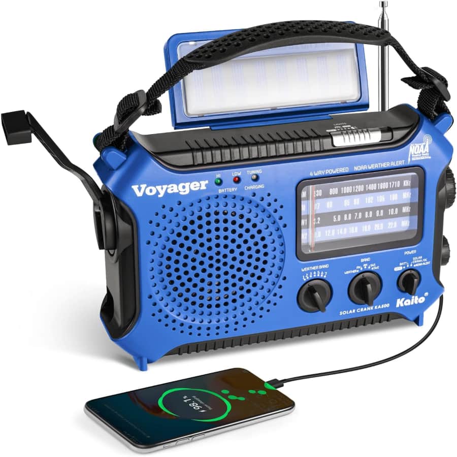 Kaito 5-Way Powered Emergency AM/FM/SW Weather Alert Radio: $42