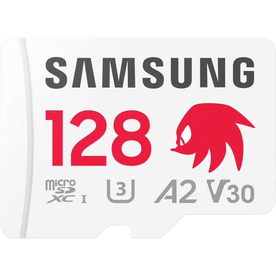Samsung PRO Plus Sonic The Hedgehog 128GB microSDXC + Adapter: $12 Samsung PRO Plus Sonic The Hedgehog 128GB microSDXC + Adapter: $12