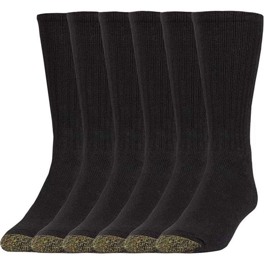 Gold Toe Men's Harrington Crew Socks 6-Pair Pack: $12 Gold Toe Men's Harrington Crew Socks 6-Pair Pack: $12