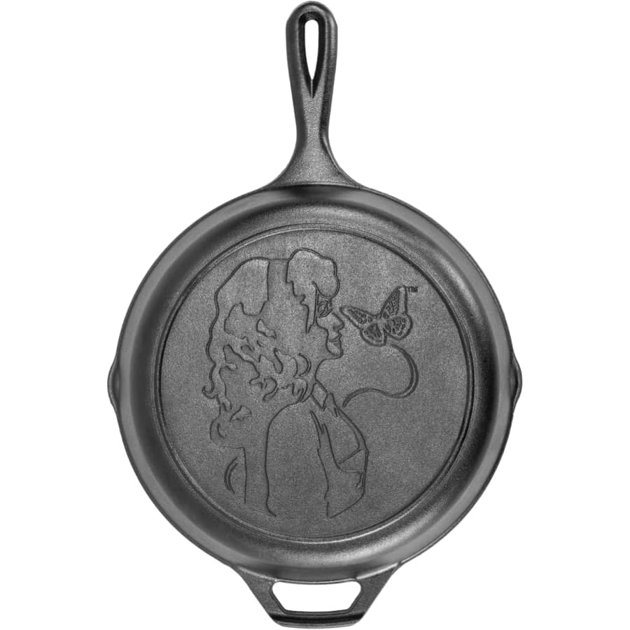 Lodge 10.25" Dolly Parton Pre-Seasoned Cast Iron Stamped Skillet: $25