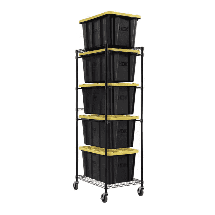 HDX 2-Shelf Wire Rack and 27-Gallon Tote 5-Pack Bundle: $94.88 HDX 2-Shelf Wire Rack and 27-Gallon Tote 5-Pack Bundle: $94.88