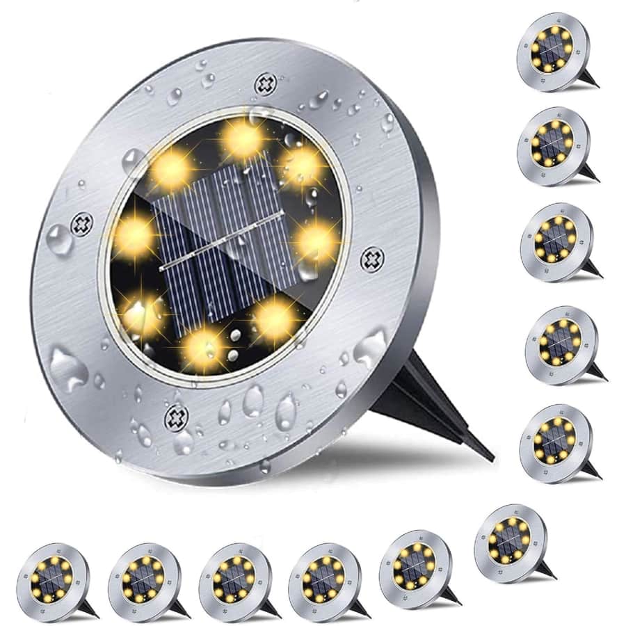 Rayolon Solar Ground Lights 12-Pack: $20 Rayolon Solar Ground Lights 12-Pack: $20
