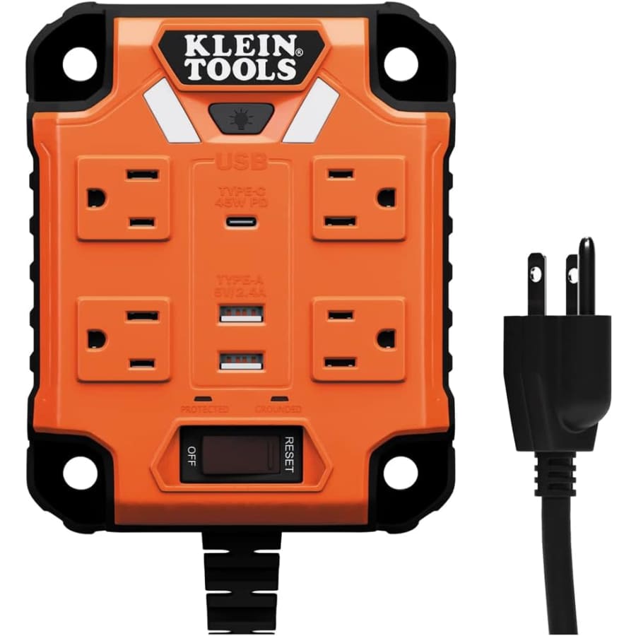 Klein Tools Klein 4-Outlet Magnetic Power Strip: $40 Klein Tools Klein 4-Outlet Magnetic Power Strip: $40