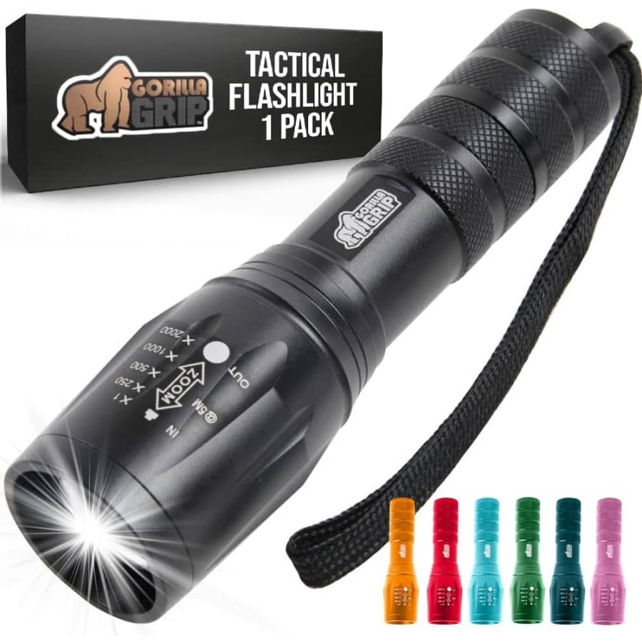 Gorilla Grip Tactical Flashlight: $9.99