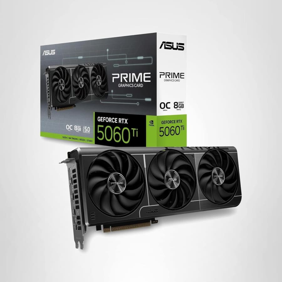 ASUS SFF-Ready Prime GeForce RTX 5060 Ti 8GB OC Edition Graphics Card: $333