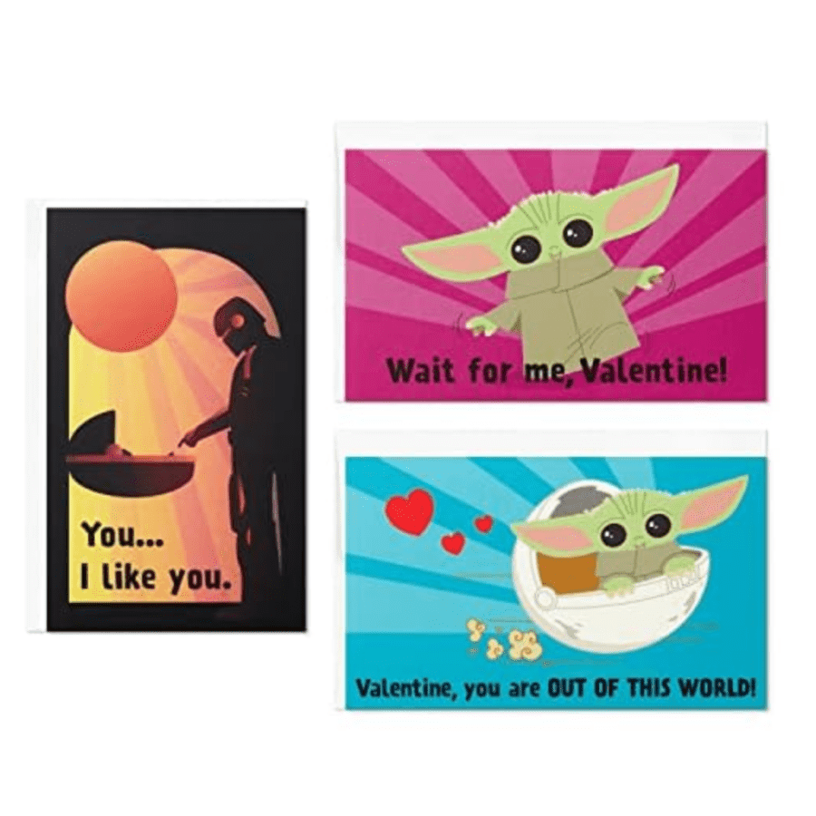 Hallmark Baby Yoda Mini Valentines Day Cards and Stickers 18-Pack: $4 Hallmark Baby Yoda Mini Valentines Day Cards and Stickers 18-Pack: $4