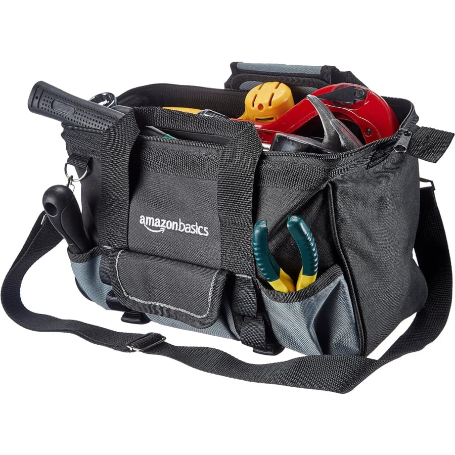 Amazon Basics Wear-Resistant Base Small Standard Tool Bag w/ Strap: $9