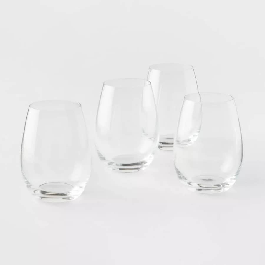 Threshold Signature Stemless Wine Glasses 4-Pack: $14 Threshold Signature Stemless Wine Glasses 4-Pack: $14