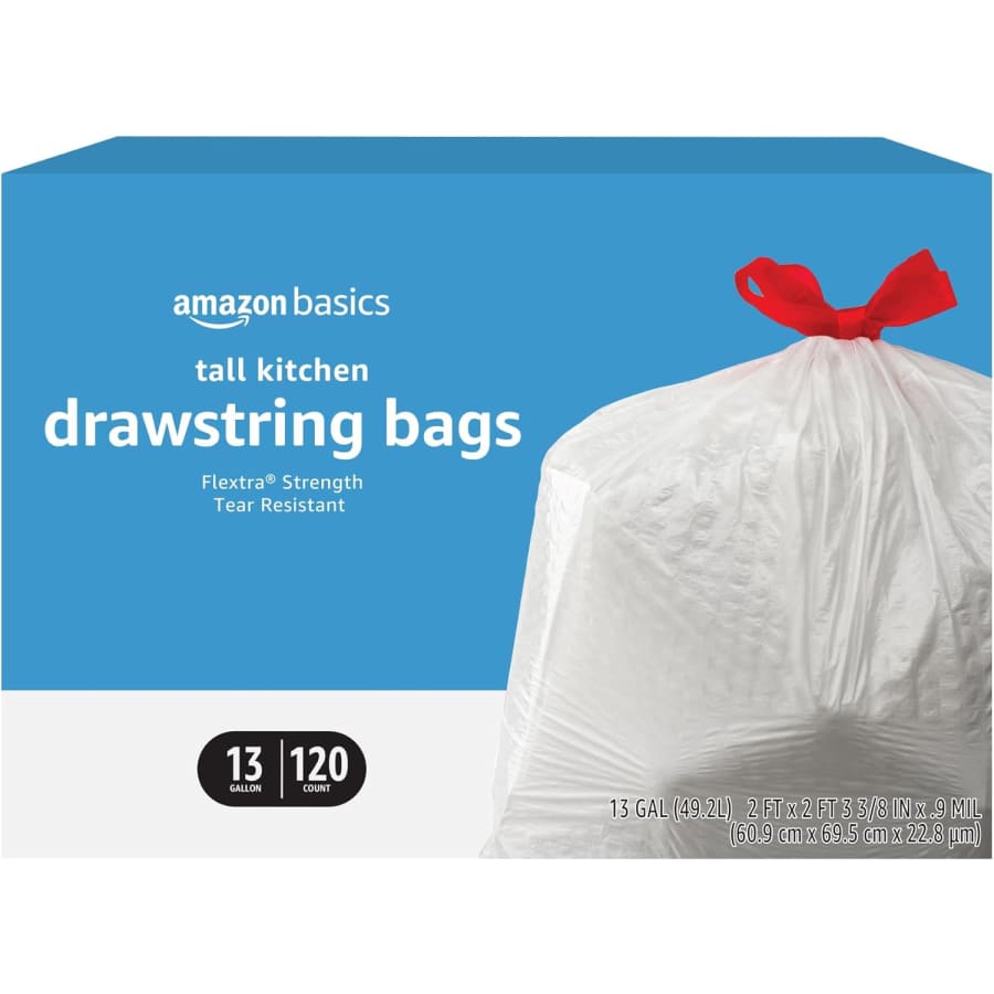Amazon Basics 13-Gallon Flextra Trash Bags 120-Count: $15 w/ Prime Amazon Basics 13-Gallon Flextra Trash Bags 120-Count: $15 w/ Prime