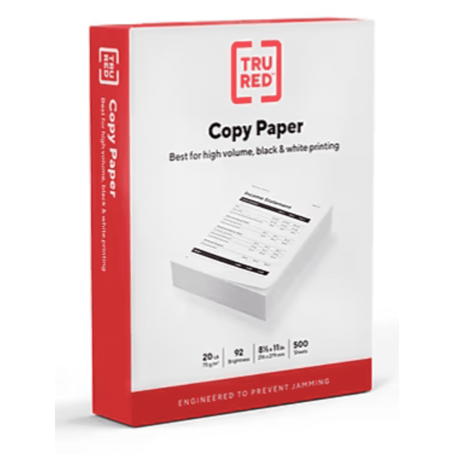 TRU RED 8.5" x 11" Copy Paper: $4.74 TRU RED 8.5" x 11" Copy Paper: $4.74