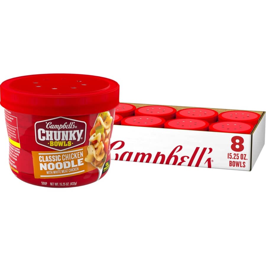 Campbell's Chunky Classic Chicken Noodle 15.25-oz. Microwavable Bowl 8-Pack: $10 via Sub & Save