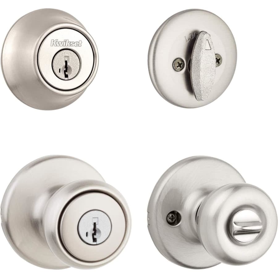 Kwikset Satin Nickel Tylo Entry Combo Set: $26