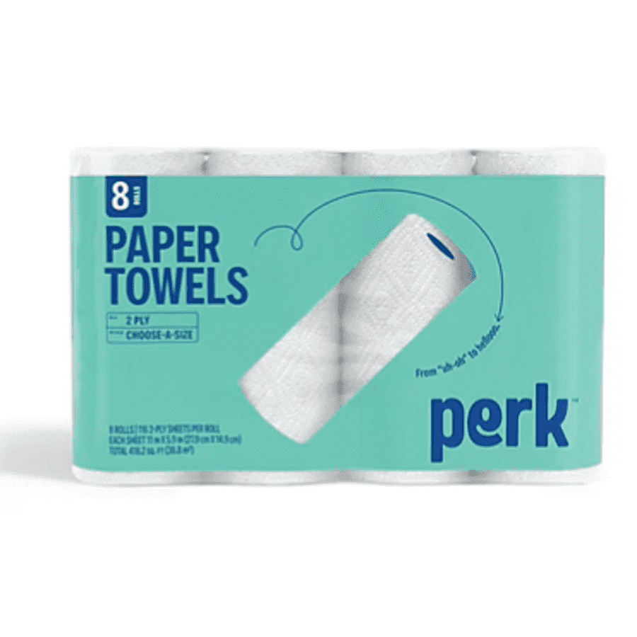 Perk Paper Towels 8-Pack: $8.88 Perk Paper Towels 8-Pack: $8.88