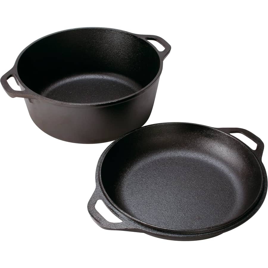 Lodge 5-Quart Cast Iron Double Dutch Oven: $49.98