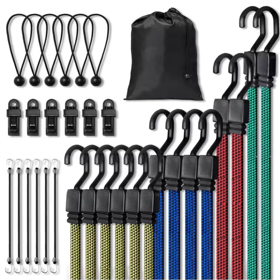 32-Piece Bungee Cord Set: $15