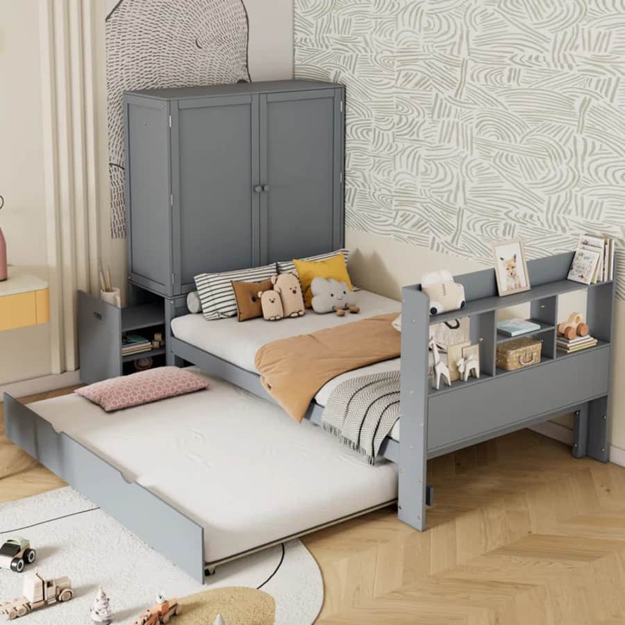 Red Barrel Studio Storage Bed w/ Trundle: $439.99