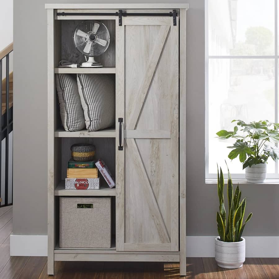 Better Homes & Gardens Modern Farmhouse Storage Cabinet: $142 Better Homes & Gardens Modern Farmhouse Storage Cabinet: $142